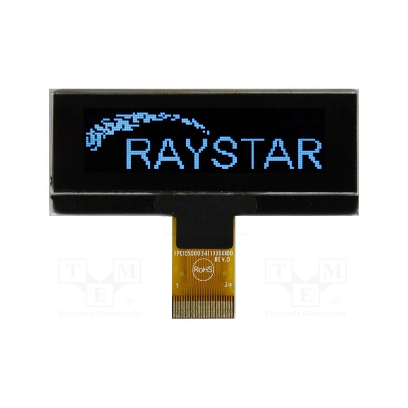 1 pcs x RAYSTAR OPTRONICS - REX012832ABPP3N00000 - Display: OLED, graphical, 2.22', 128x32, Dim: 62x24x2.35mm, blue