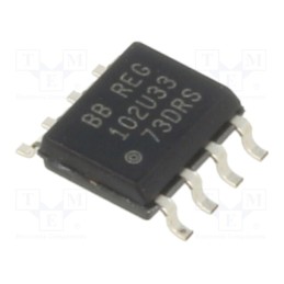 1 pcs x TEXAS INSTRUMENTS - REG102UA-3.3 - IC: voltage regulator, LDO,fixed, 3.3V, 250mA, SO8, SMD, , ±2.8%
