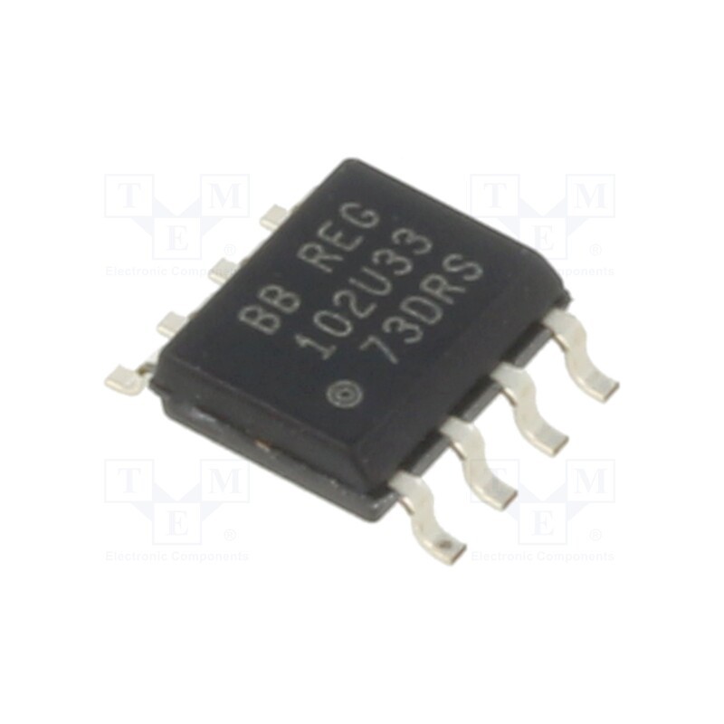 1 pcs x TEXAS INSTRUMENTS - REG102UA-3.3 - IC: voltage regulator, LDO,fixed, 3.3V, 250mA, SO8, SMD, , ±2.8%