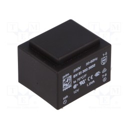 1 pcs x HAHN - BV EI 303 2032 - Transformer: encapsulated, 1.9VA, 230VAC, 12V, 158mA, PCB, BVEI