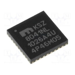 1 pcs x MICROCHIP TECHNOLOGY - KSZ8041NL - IC: transceiver, 10/100Base-T, MII,PHY,RMII, MLF32, 3.135÷3.465V