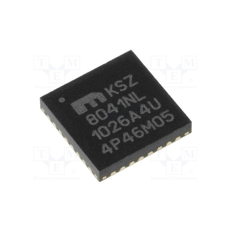 1 pcs x MICROCHIP TECHNOLOGY - KSZ8041NL - IC: transceiver, 10/100Base-T, MII,PHY,RMII, MLF32, 3.135÷3.465V