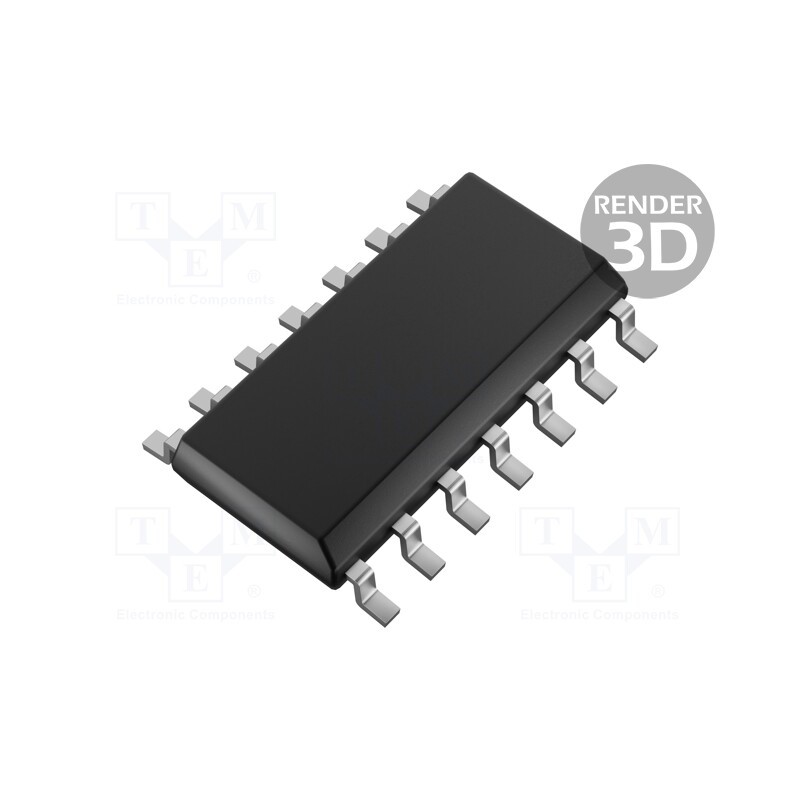 1 pcs x NEXPERIA - 74HC08D,653 - IC: digital, AND, Ch: 4, IN: 2, CMOS, SMD, SO14, 2÷6VDC, -40÷125°C, 40uA