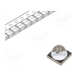 1 pcs x ProLight Opto - PBSD-10JLA-GS - Power LED, UV, 48°, 2000mA, λd: 365÷370nm, Pmax: 10W, 7x7x5.7mm