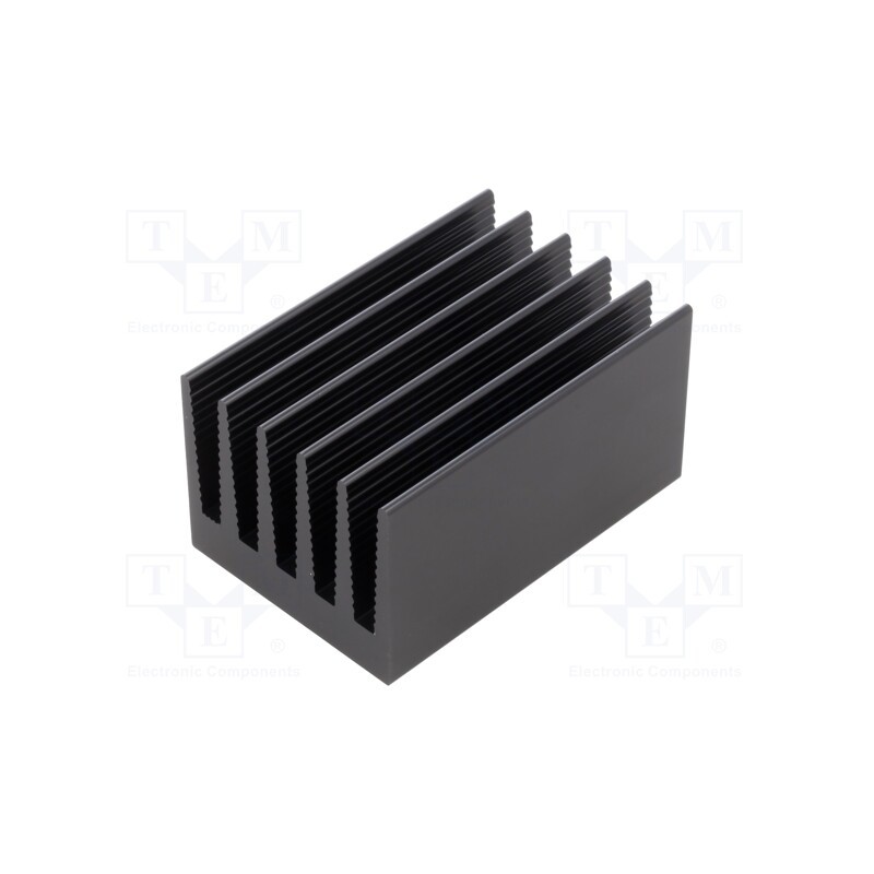 1 pcs x FISCHER ELEKTRONIK - SK 434 75 SA - Heatsink: extruded, grilled, black, L: 75mm, W: 50mm, H: 40mm, 2.5K/W