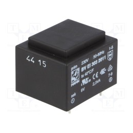 1 pcs x HAHN - BV EI 303 2011 - Transformer: encapsulated, 2.3VA, 230VAC, 9V, 255mA, PCB, BVEI