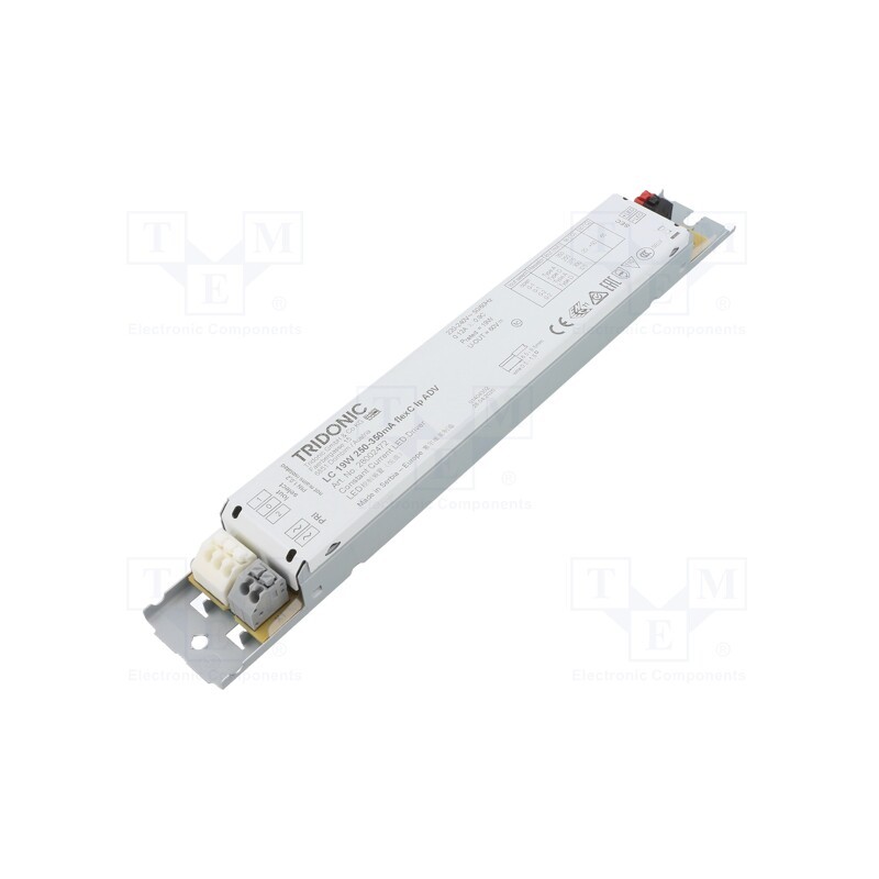 1 pcs x TRIDONIC - LC 19W 250-350MA FLEXC LP ADV - Power supply: switched-mode, LED, 19W, 25÷54VDC, 350mA, 198÷264VAC