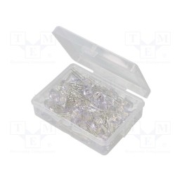 1 set x OPTOSUPPLY - OKLEDT8050RPV - Kit: LED, THT, 8mm, 50pcs, red/green, 3÷15V, plastic box, 7.5÷8mA