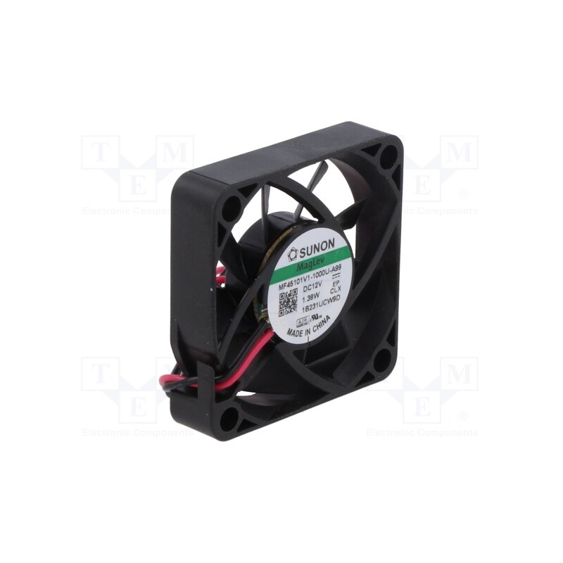 1 pcs x SUNON - MF45101V1-1000U-A99 - Fan: DC, axial, 12VDC, 45x45x10mm, 18.01m3/h, 36.4dBA, Vapo, 26AWG