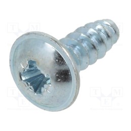 200 pcs x BOSSARD - 5001552 - Screw, for plastic, with flange, 3.5x8, Head: button, Phillips, PH2