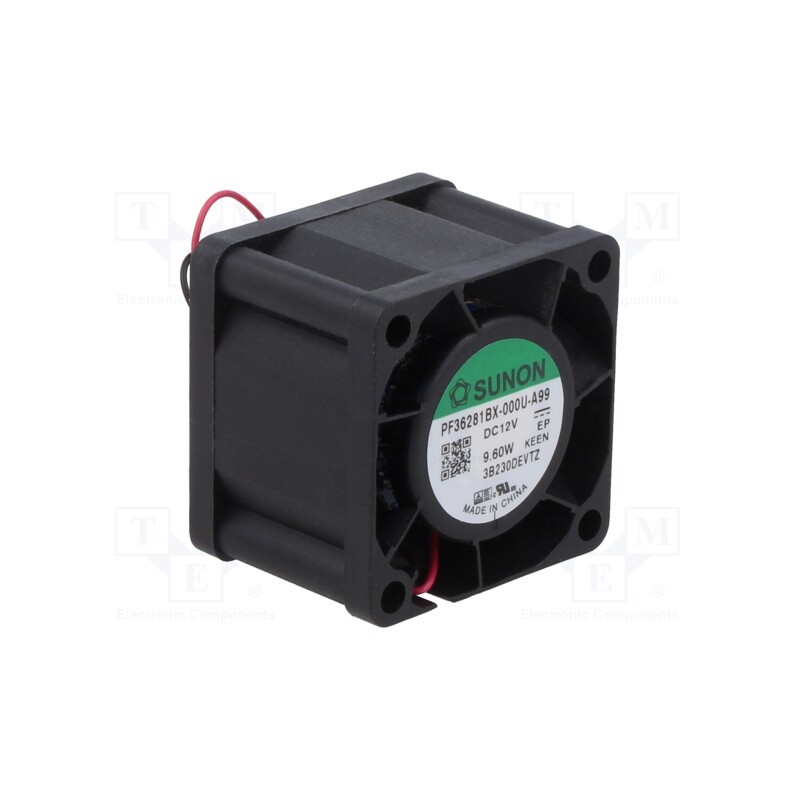1 pcs x SUNON - PF36281BX-000U-A99 - Fan: DC, axial, 12VDC, 36x36x28mm, 38.74m3/h, 67.3dBA, ball bearing