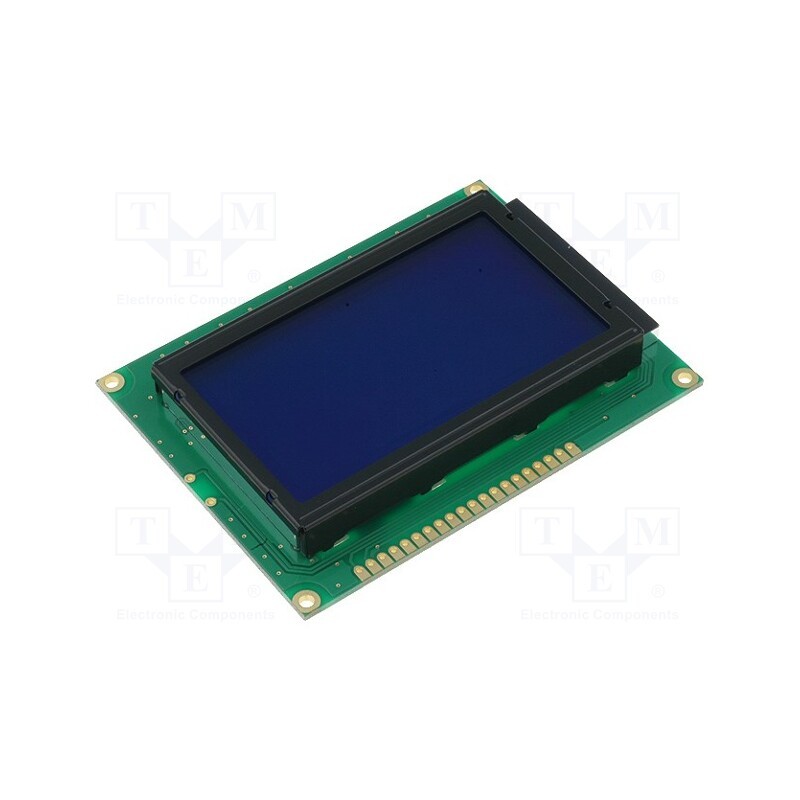 1 pcs x RAYSTAR OPTRONICS - RG12864A-BIW-V - Display: LCD, graphical, 128x64, STN Negative, blue, 93x70x13.6mm