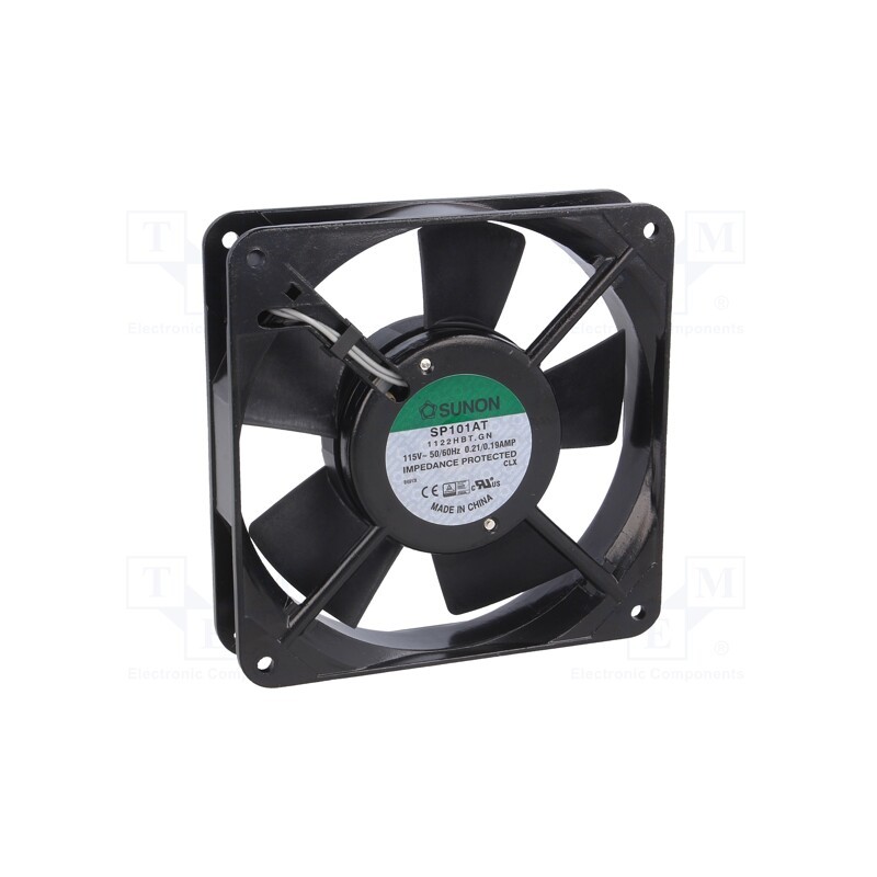 1 pcs x SUNON - SP101AT1122HBT.GN - Fan: AC, axial, 115VAC, 120x120x25mm, 132m3/h(±7%), 46dBA, 2150rpm