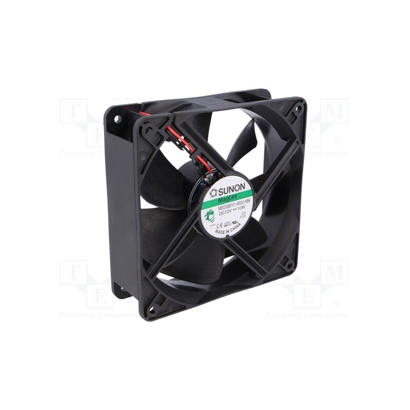 1 pcs x SUNON - MEC0381V1-000U-A99 - Fan: DC, axial, 12VDC, 120x120x38mm, 234.6m3/h, 48dBA, Vapo, 24AWG
