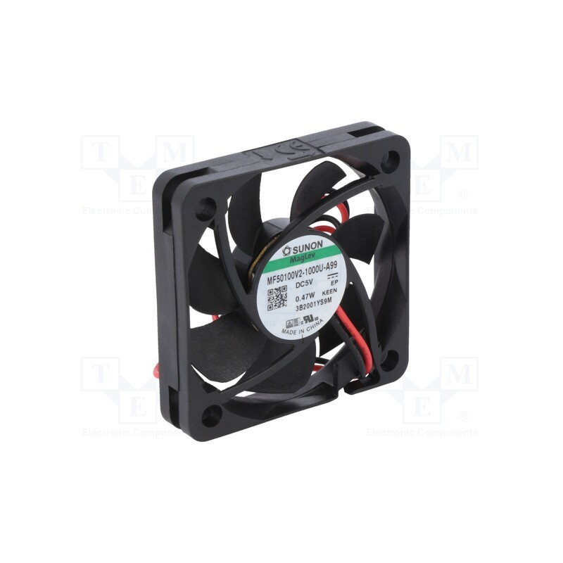 1 pcs x SUNON - MF50100V2-1000U-A99 - Fan: DC, axial, 5VDC, 50x50x10mm, 18.7m3/h, 25.6dBA, Vapo, 4800rpm