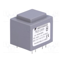 1 pcs x BREVE TUFVASSONS - TEZ2.6/D400/9V - Transformer: encapsulated, 2.5VA, 400VAC, 9V, 277.8mA, PCB, IP00