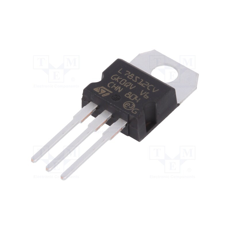 1 pcs x STMicroelectronics - L78S12CV - IC: voltage regulator, linear,fixed, 12V, 2A, TO220AB, THT,