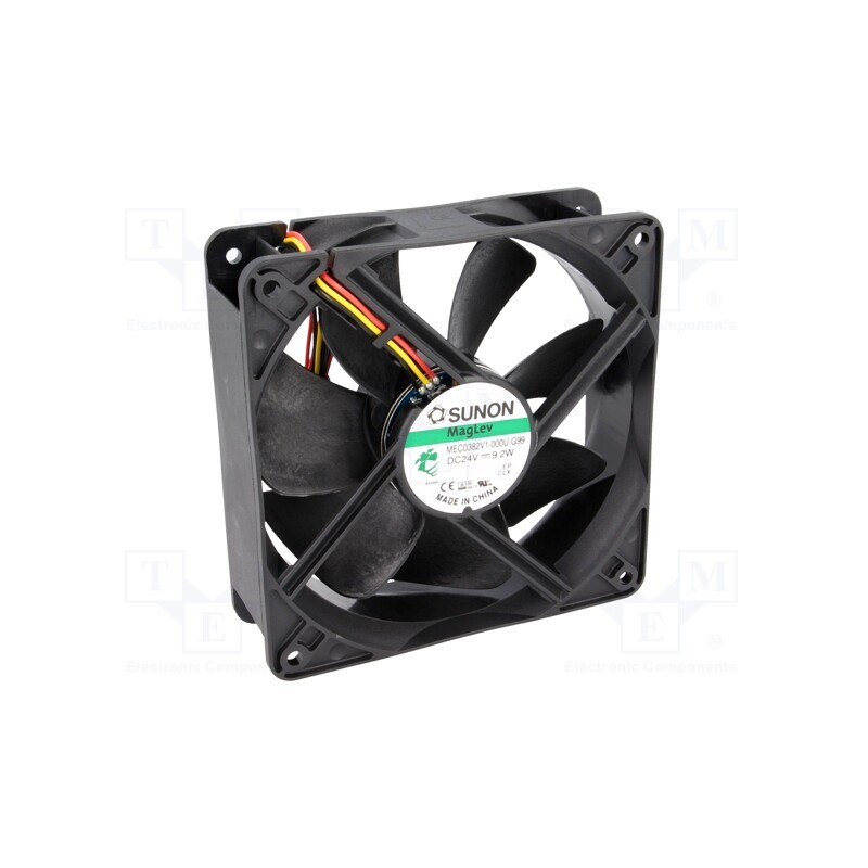 1 pcs x SUNON - MEC0382V1-000U-G99 - Fan: DC, axial, 24VDC, 120x120x38mm, 234.46m3/h, 44.5dBA, Vapo