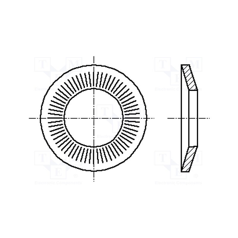 200 pcs x BOSSARD - 1558552 - Washer, conical, M6, D14mm, h2.1mm, spring steel, Plating: zinc