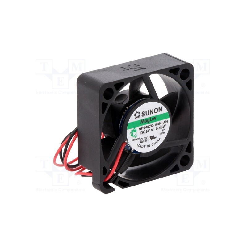 1 pcs x SUNON - MF30100V2-1000U-A99 - Fan: DC, axial, 5VDC, 30x30x10mm, 7.94m3/h, 21dBA, Vapo, 9500rpm