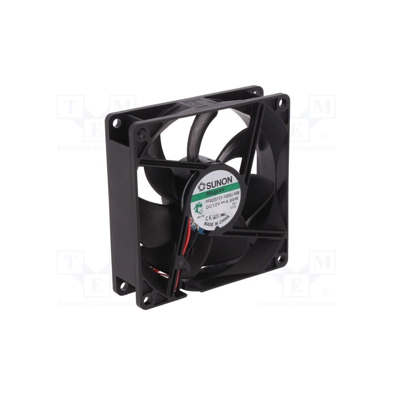 1 pcs x SUNON - PF92251V1-1000U-A99 - Fan: DC, axial, 12VDC, 92x92x25mm, 126.75m3/h, 45.5dBA, Vapo, 24AWG