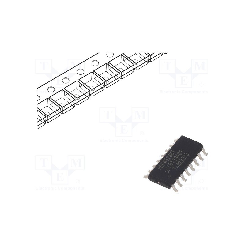 3 pcs x NEXPERIA - HEF4528BT,653 - IC: digital, monostable,multivibrator, Ch: 2, IN: 5, CMOS, 3÷15VDC