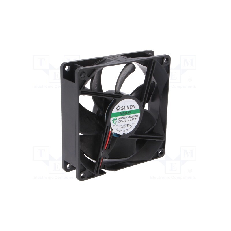 1 pcs x SUNON - PF92252V1-1000U-A99 - Fan: DC, axial, 24VDC, 92x92x25mm, 126.75m3/h, 45.5dBA, Vapo, 24AWG
