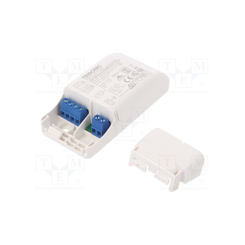 1 pcs x TRIDONIC - LCBI 10W 500MA PHASE-CUT/1-10V SR - Power supply: switched-mode, LED, 10W, 20÷35VDC, 500mA, 198÷264VAC