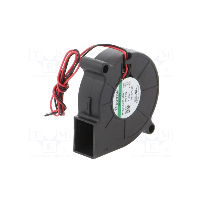 1 pcs x SUNON - MF50151V1-1B00U-A99 - Fan: DC, blower, 12VDC, 50x50x15mm, 7.63m3/h, 39.6dBA, Vapo, 5200rpm