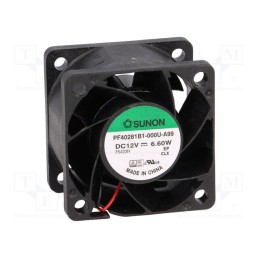 1 pcs x SUNON - PF40281B1-000U-A99 - Fan: DC, axial, 12VDC, 40x40x28mm, 42.3m3/h, 58.8dBA, ball bearing
