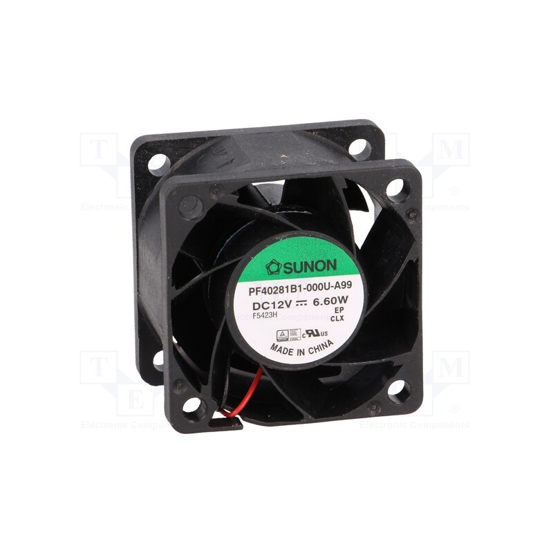 1 pcs x SUNON - PF40281B1-000U-A99 - Fan: DC, axial, 12VDC, 40x40x28mm, 42.3m3/h, 58.8dBA, ball bearing