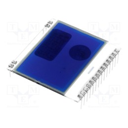 1 pcs x DISPLAY VISIONS - EA DOGS102B-6 - Display: LCD, graphical, 102x64, STN Negative, blue, 39x38.1mm