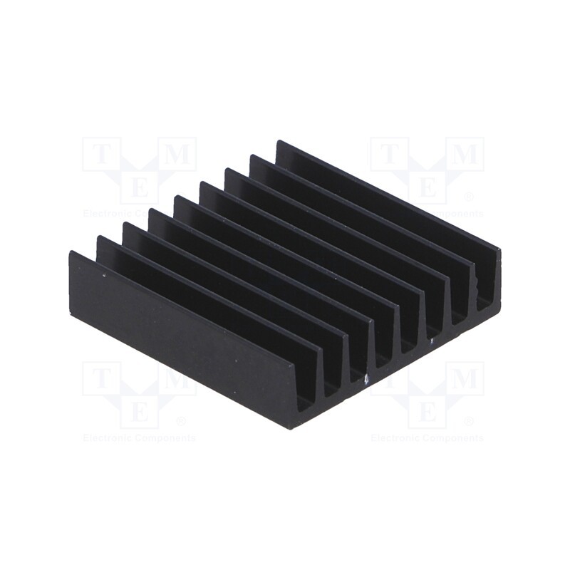 2 pcs x FISCHER ELEKTRONIK - ICKSMDB19SA - Heatsink: extruded, black, L: 19mm, W: 19mm, H: 4.8mm, 22K/W, anodized
