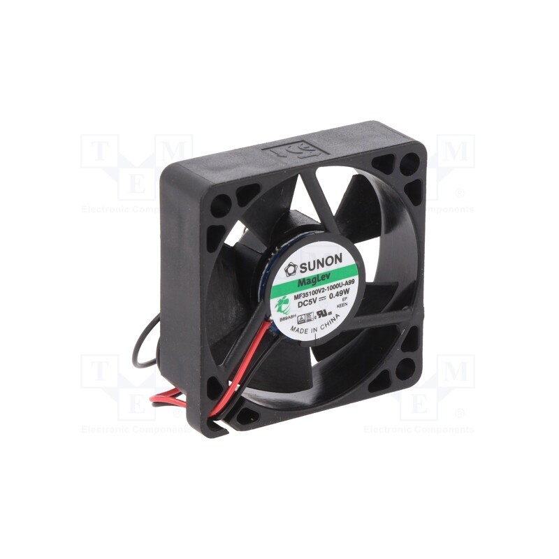 1 pcs x SUNON - MF35100V2-1000U-A99 - Fan: DC, axial, 5VDC, 35x35x10mm, 10.99m3/h, 21.8dBA, Vapo, 7500rpm