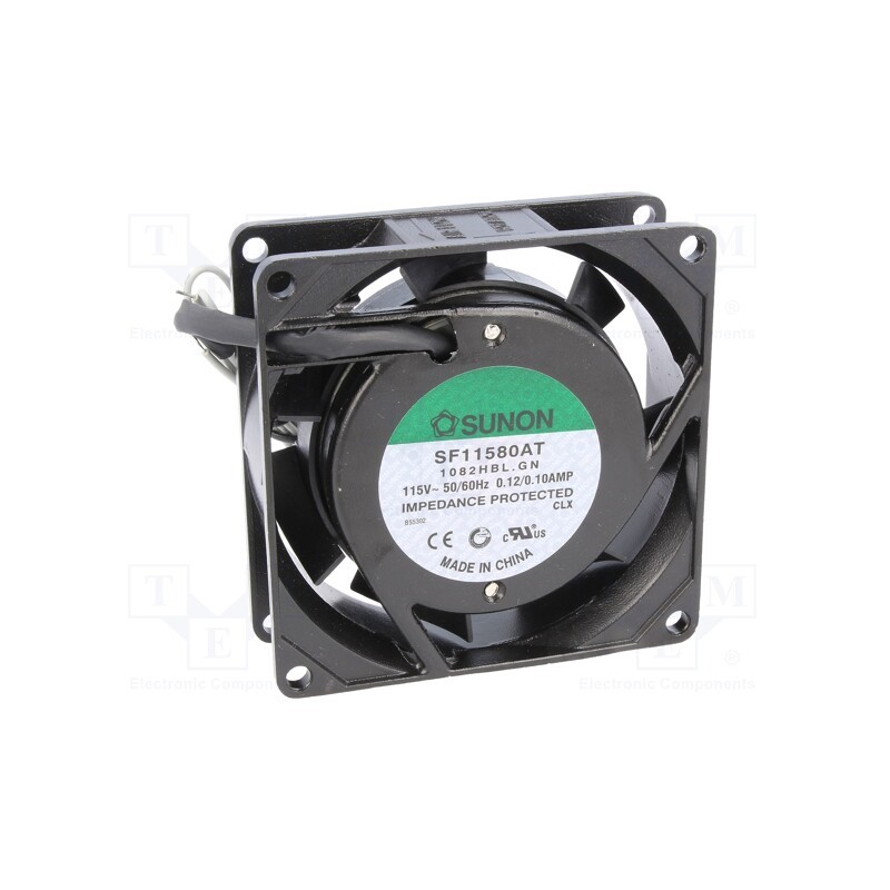 1 pcs x SUNON - SF11580AT1082HBL.GN - Fan: AC, axial, 115VAC, 80x80x25mm, 37m3/h(±5%), 34.5dBA, 2900rpm