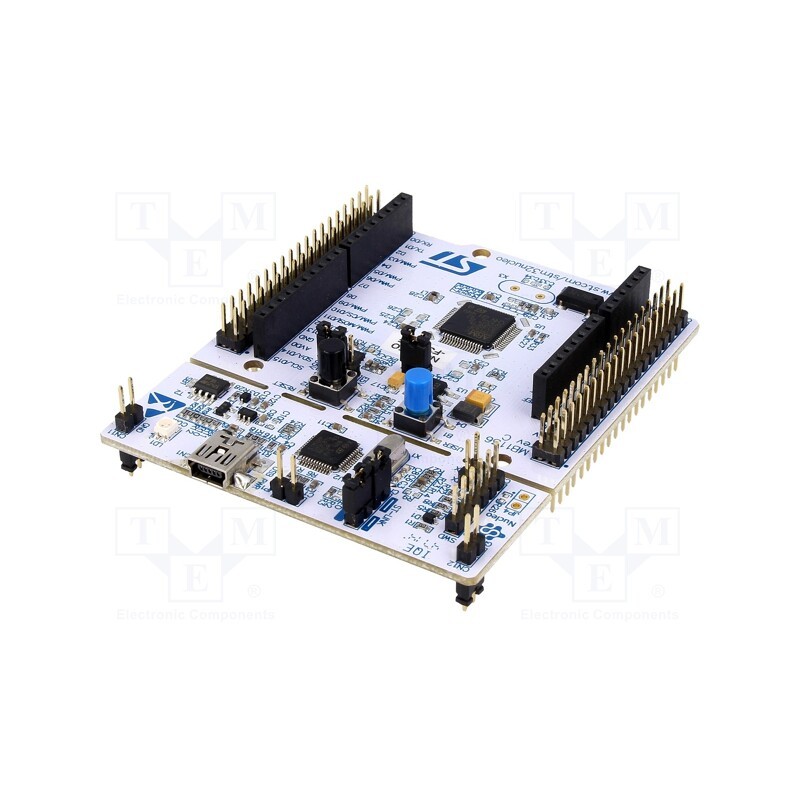 1 pcs x STMicroelectronics - NUCLEO-F303RE - Dev.kit: STM32, STM32F303RET6, Add-on connectors: 2, base board
