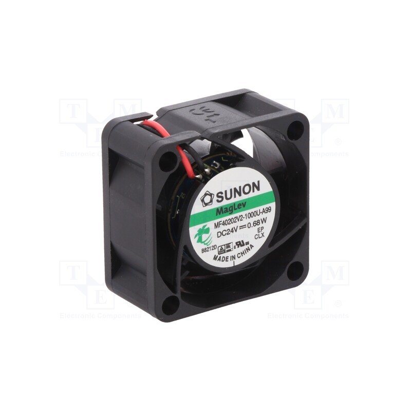 1 pcs x SUNON - MF40202V2-1000U-A99 - Fan: DC, axial, 24VDC, 40x40x20mm, 13.01m3/h, 21dBA, Vapo, 6000rpm