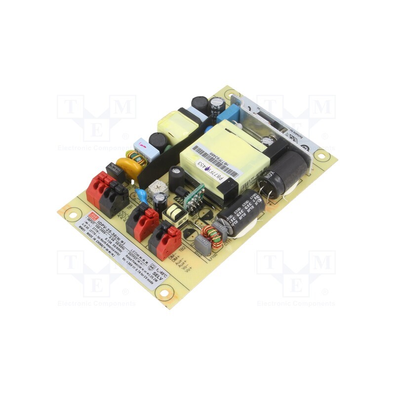 1 pcs x MEAN WELL - IDPV-25-36 - Power supply: switched-mode, LED, 25.2W, 36VDC, 0.7A, 90÷295VAC