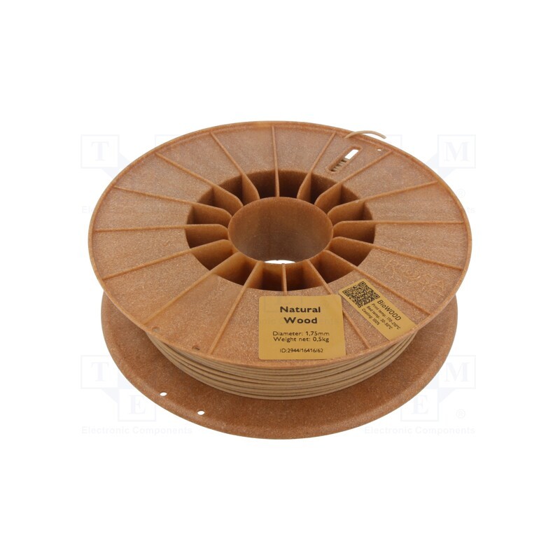 1 rol x ROSA 3D - 5907753130099 - Filament: BioWOOD, 1.75mm, wood-like, 170÷210°C, 500g