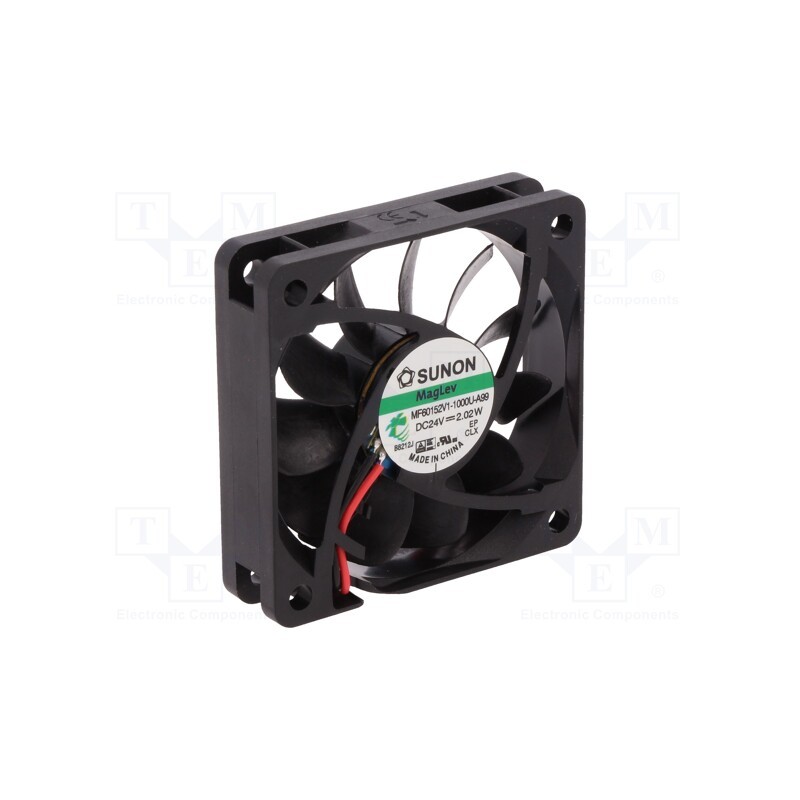 1 pcs x SUNON - MF60152V1-1000U-A99 - Fan: DC, axial, 24VDC, 60x60x15mm, 44.62m3/h, 34.2dBA, Vapo, 4700rpm