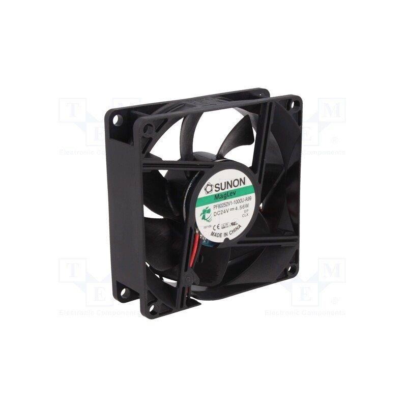 1 pcs x SUNON - PF80252V1-1000U-A99 - Fan: DC, axial, 24VDC, 80x80x25mm, 101.4m3/h, 44.7dBA, Vapo, 4800rpm