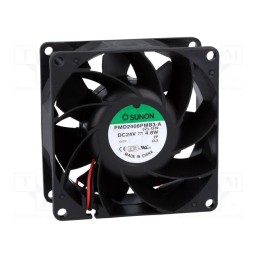 1 pcs x SUNON - PMD2408PMB3-A.(2).GN - Fan: DC, axial, 24VDC, 80x80x38mm, 101.09m3/h, 47.3dBA, Len: 300mm