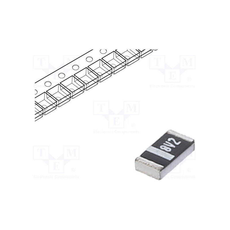 10 pcs x TAIWAN SEMICONDUCTOR - BZS55C8V2 RXG - Diode: Zener, 0.5W, 8.2V, 5mA, SMD, , 1206, single diode