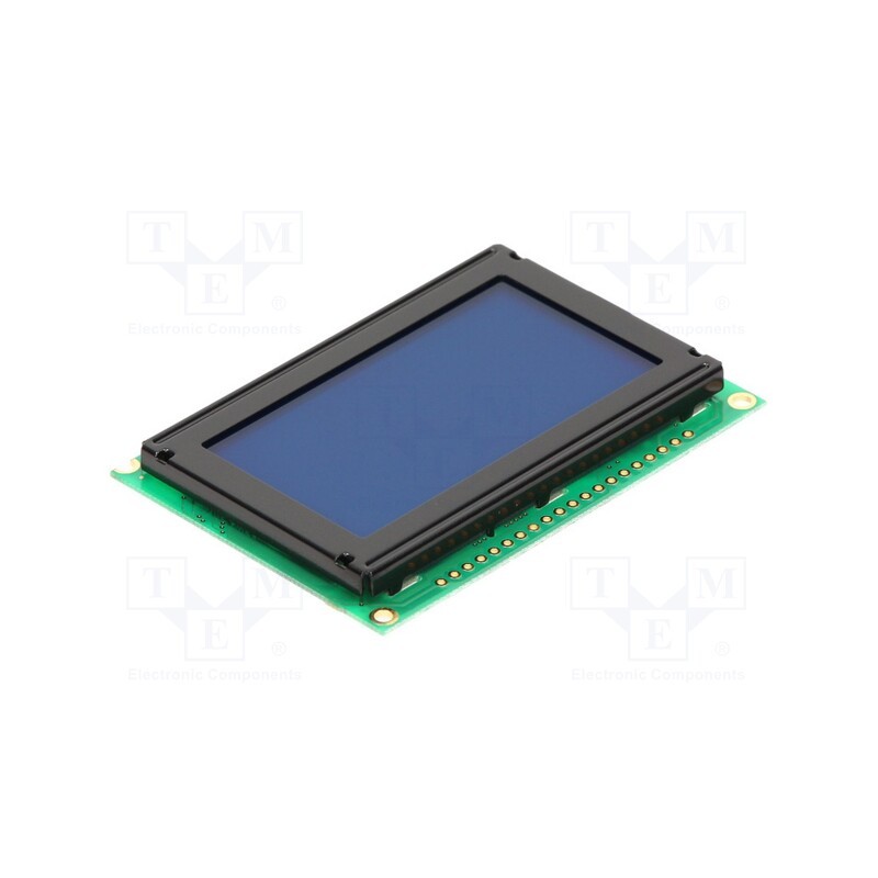 1 pcs x RAYSTAR OPTRONICS - RG12864B1-BIW-V - Display: LCD, graphical, 128x64, STN Negative, blue, 75x52.7x8.9mm