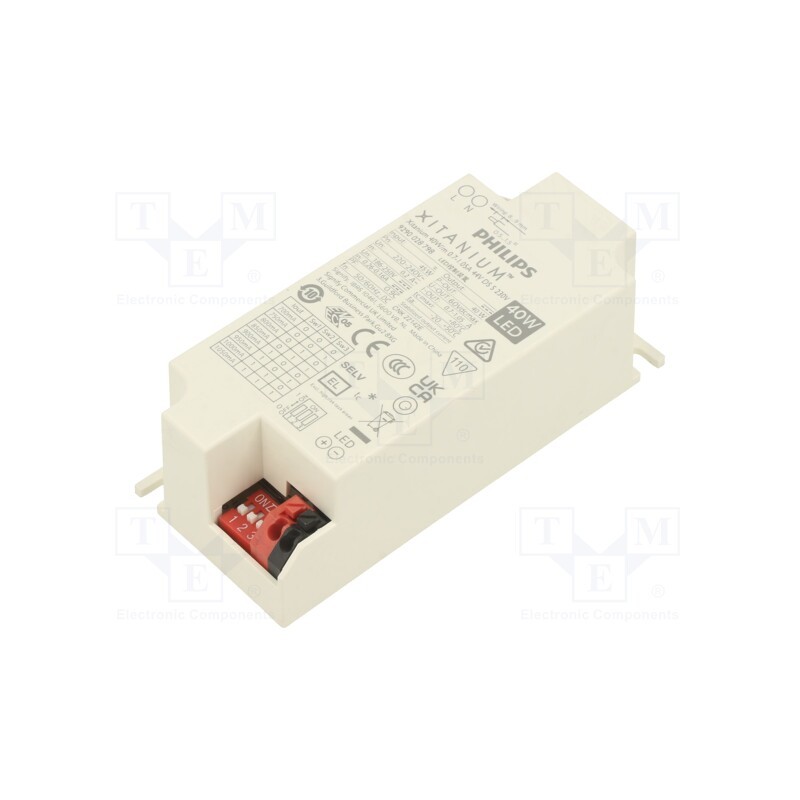 1 pcs x PHILIPS - XITANIUM 40W/M 0.7-1.05A 44V DS S 230V - Power supply: switched-mode, LED, 40W, 5÷44VDC, 700÷1050mA, IP20