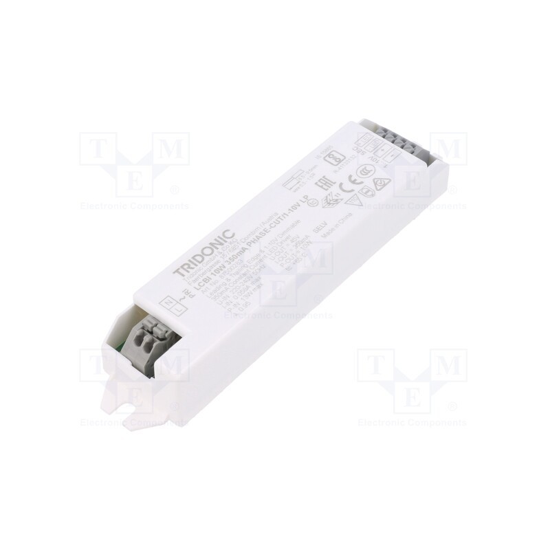 1 pcs x TRIDONIC - LCBI 10W 350MA PHASE-CUT/1-10V LP - Power supply: switched-mode, LED, 10W, 14÷28VDC, 350mA, 198÷264VAC