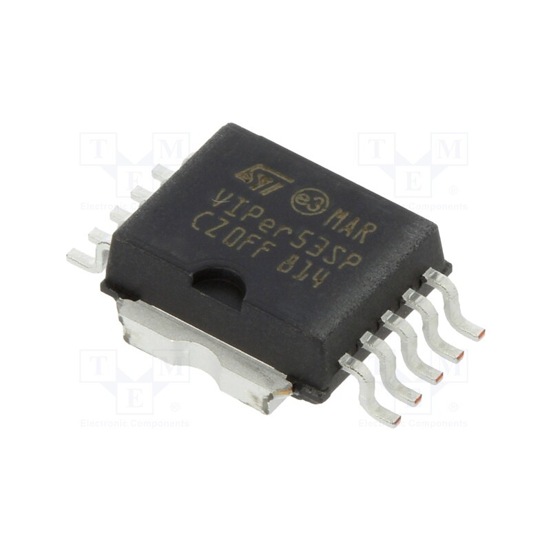 1 pcs x STMicroelectronics - VIPER53SP-E - IC: driver, flyback, PWM controller, PowerSO10, 2A, 620V, Ch: 1