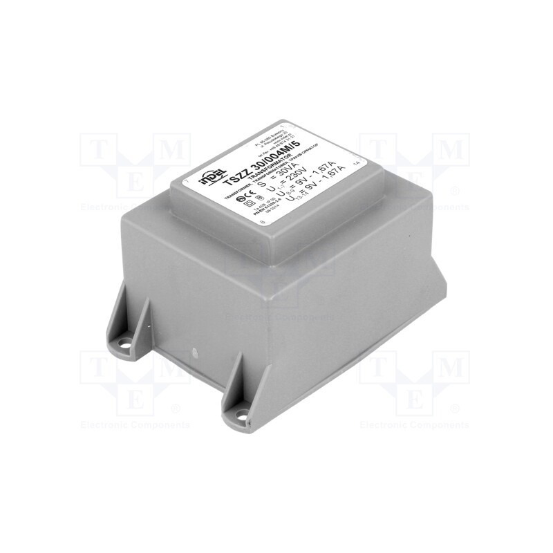 1 pcs x INDEL - TSZZ30/004M/5 - Transformer: encapsulated, 30VA, 230VAC, 9V, 9V, 1.66A, 1.66A, PCB