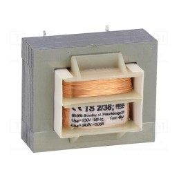 1 pcs x INDEL - TS2/38 - Transformer: mains, 2VA, 230VAC, 24V, 60mA, screw type, IP00