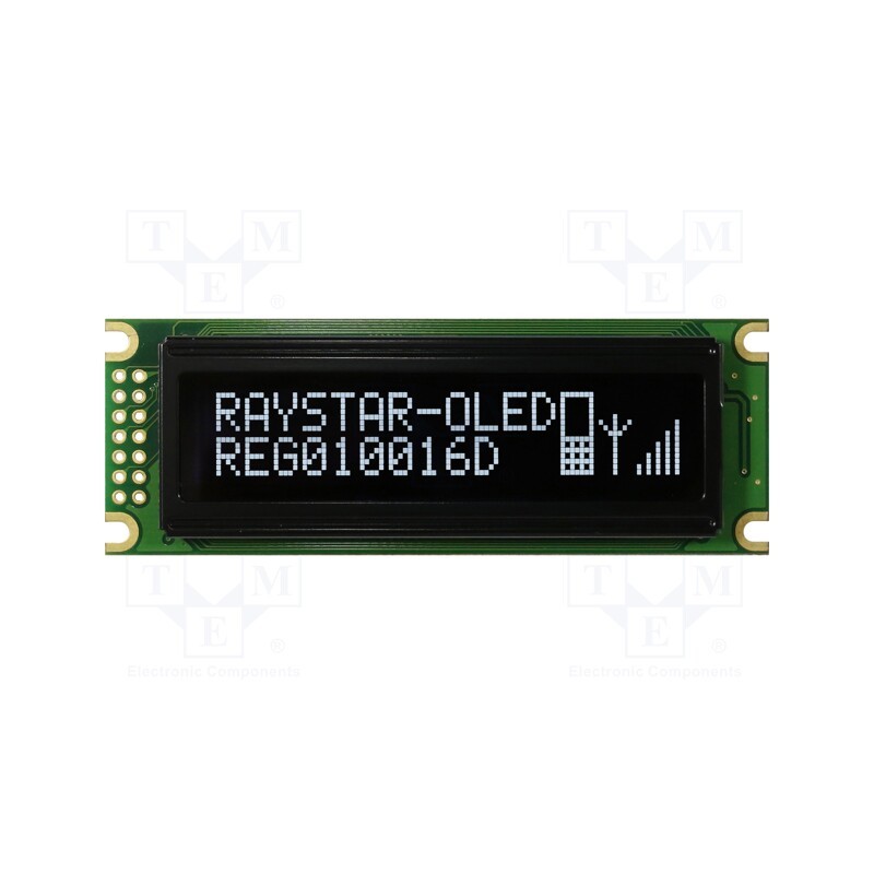 1 pcs x RAYSTAR OPTRONICS - REG010016DWPP5N00000 - Display: OLED, graphical, 100x16, Dim: 85x30x10mm, white, PIN: 14